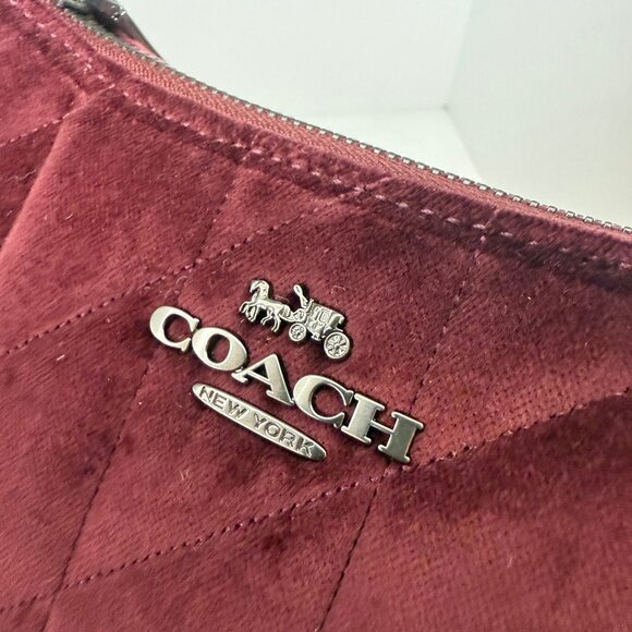 coach Teri Shoulder Bag In Organic Cotton With Quilting ccw70 - Picture 6 of 7